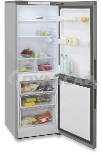 Холодильник Бирюса Б-M6033 металлик двухкамерный 210/100л морозилка снизу