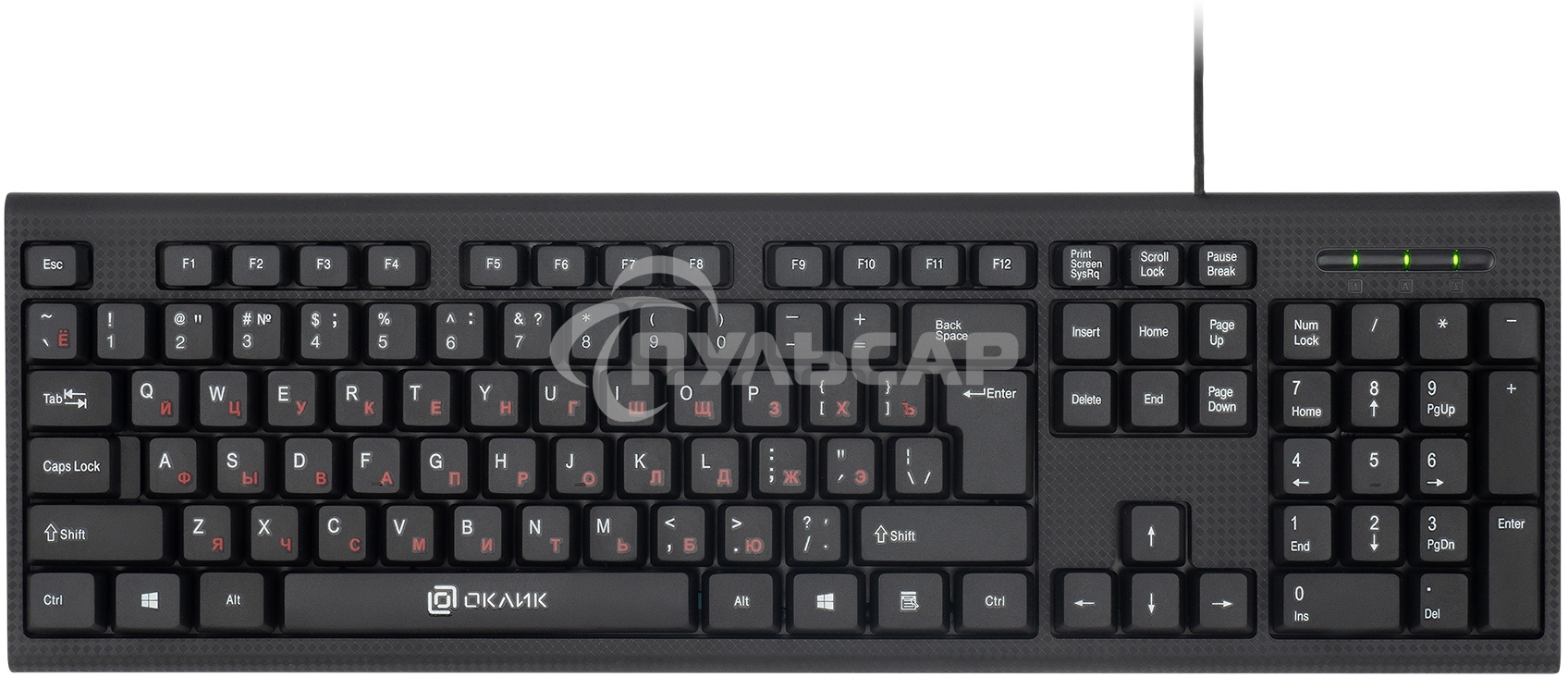 Комплект клавиатура + мышь Oklick 630M клав:черный мышь:черный USB