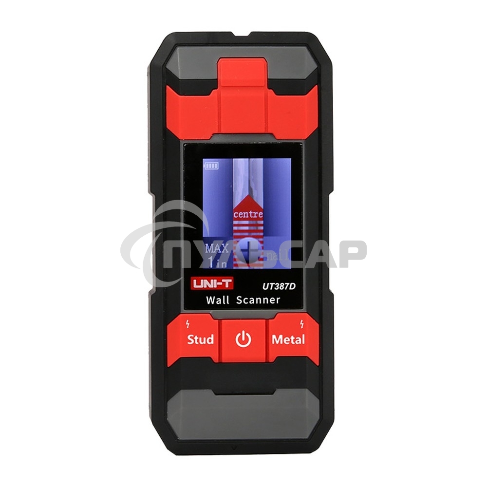 Детектор стен UT387D, глубина определения металлов 100мм, дерева 38мм, медных проводов 50мм (538753)
