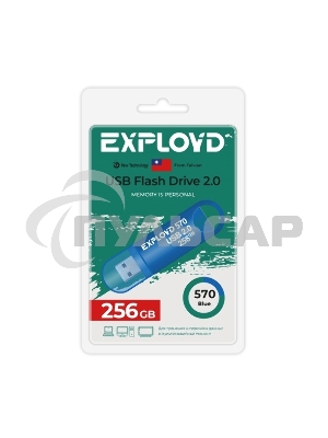 Флешка USB Exployd 256 Gb 570 Blue 2.0 EX-256 Gb-570-Blue