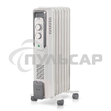 Обогреватель масляный Ballu CUBE BOH/CB-07W (7 секций), белый, 1500 Вт, 15 м2, механический термостат