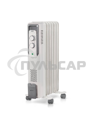 Обогреватель масляный Ballu CUBE BOH/CB-07W (7 секций), белый, 1500 Вт, 15 м2, механический термостат