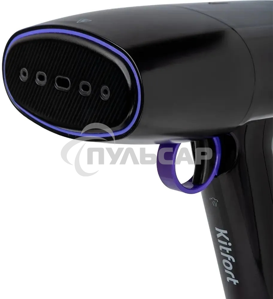 Отпариватель ручной Kitfort КТ-9114 1500Вт черный/фиолетовый