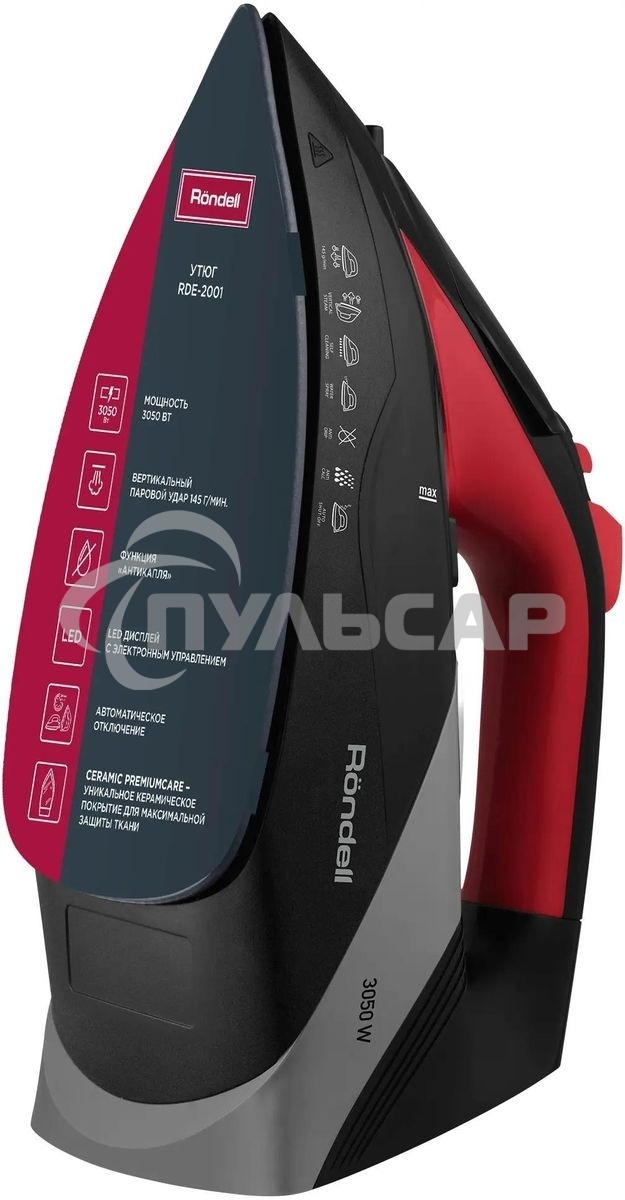Утюг Rondell RDE-2001, 3050Вт, черный