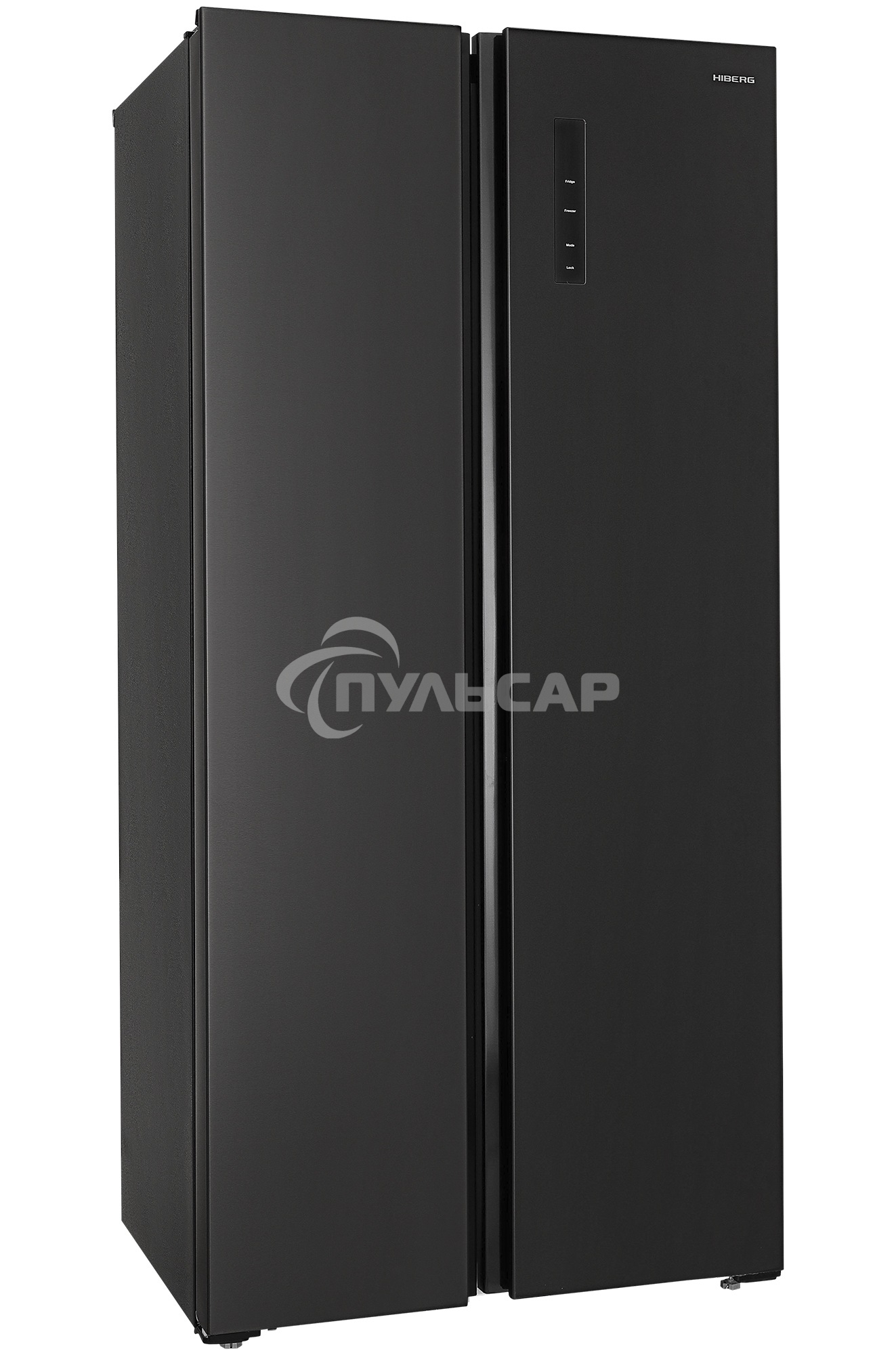 Холодильник HIBERG RFS-480DX NFB инвертер графитовый черный двухкамерный 271/165л морозилка сбоку Side-by-Side