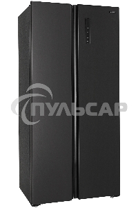 Холодильник HIBERG RFS-480DX NFB инвертер графитовый черный двухкамерный 271/165л морозилка сбоку Side-by-Side