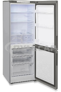 Холодильник Бирюса Б-M6033 металлик двухкамерный 210/100л морозилка снизу