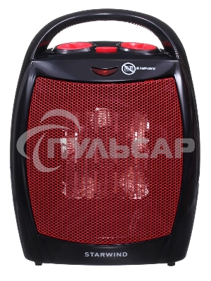 Тепловентилятор Starwind SHV2001, черный/красный, 1600 Вт, 15 м2, термостат