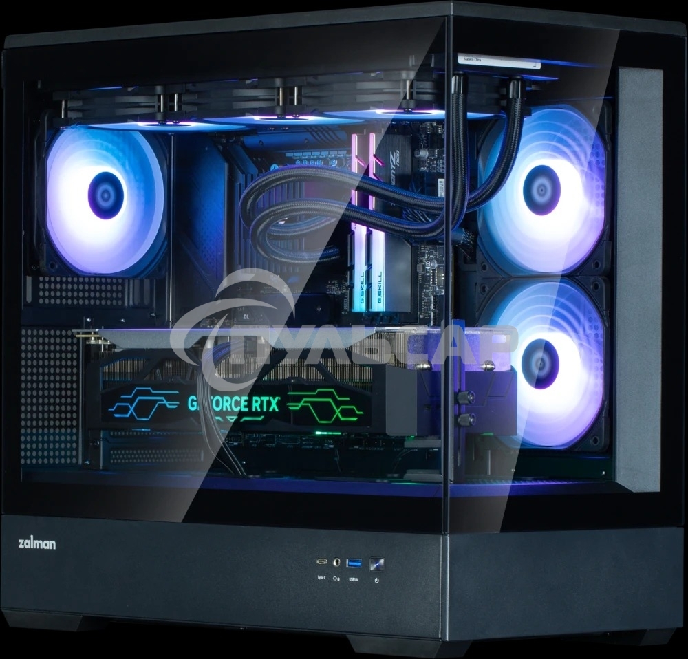 Компьютерный корпус ZALMAN P30 V2, MATX, черный, WINDOW, 2x3.5