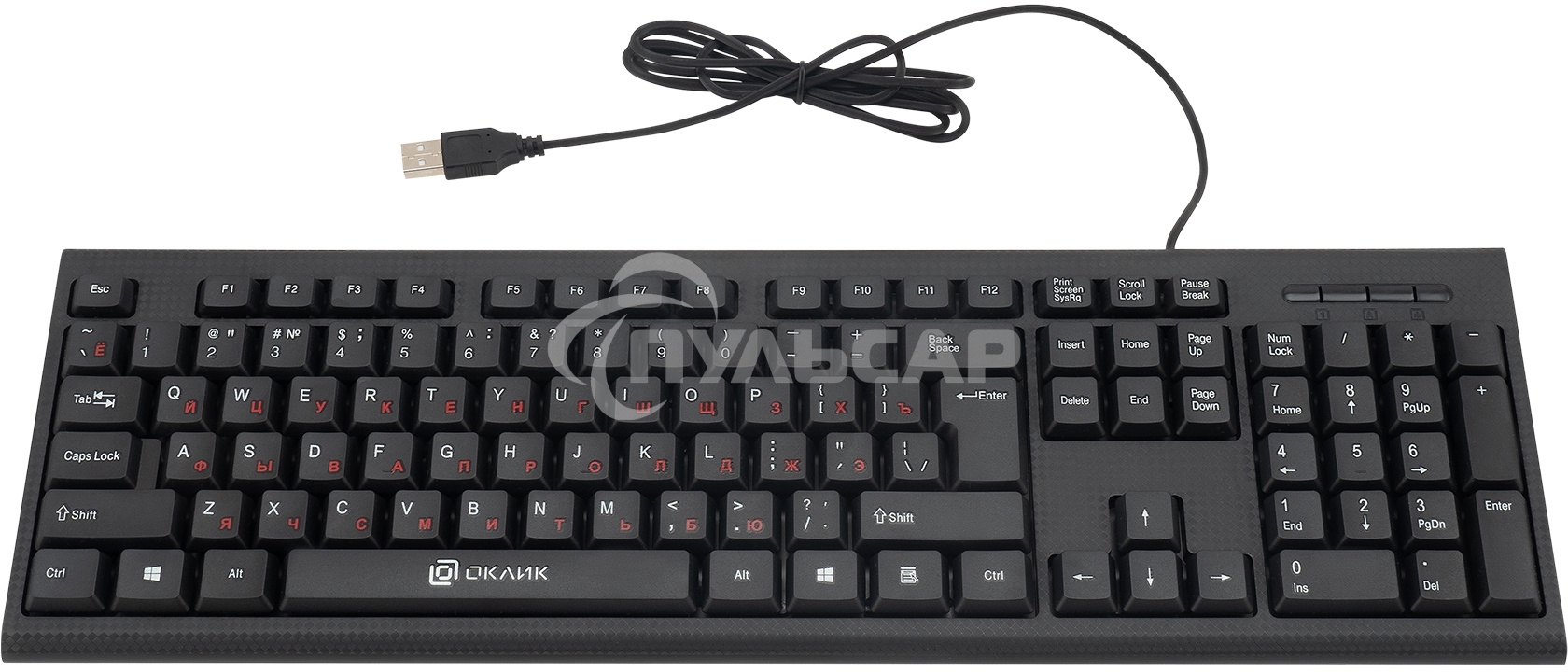 Комплект клавиатура + мышь Oklick 630M клав:черный мышь:черный USB
