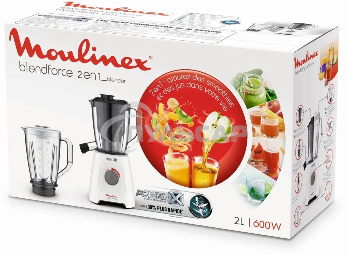 Блендер стационарный Moulinex Blendforce LM42Q110 600Вт белый
