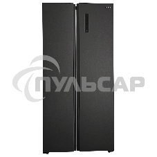 Холодильник HIBERG RFS-480DX NFB инвертер графитовый черный двухкамерный 271/165л морозилка сбоку Side-by-Side