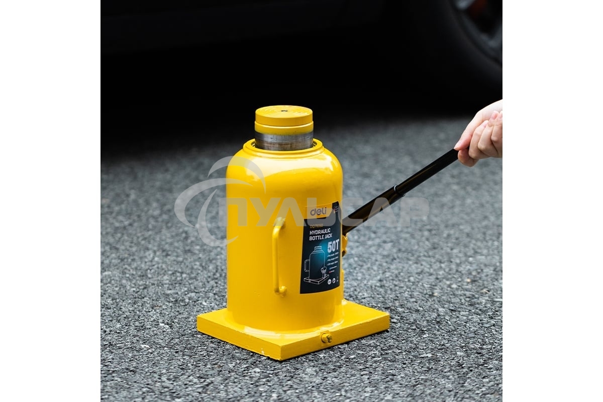 Домкрат бутылочный гидравлический Deli DQ71050 макс.грузоподъемность 50 т