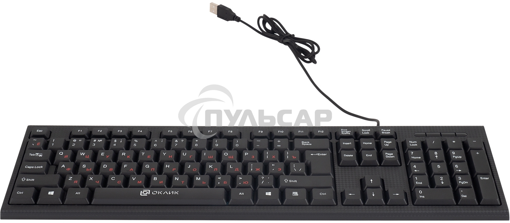 Комплект клавиатура + мышь Oklick 630M клав:черный мышь:черный USB