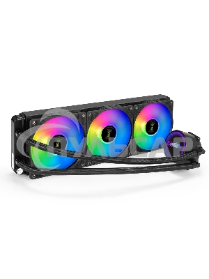Система водяного охлаждения ExeGate BlackWater-360.PWM.RGb черный, 120 мм, алюминий/медь, 2000 об/мин, 37 дБ, 4 pin, 280 Вт
