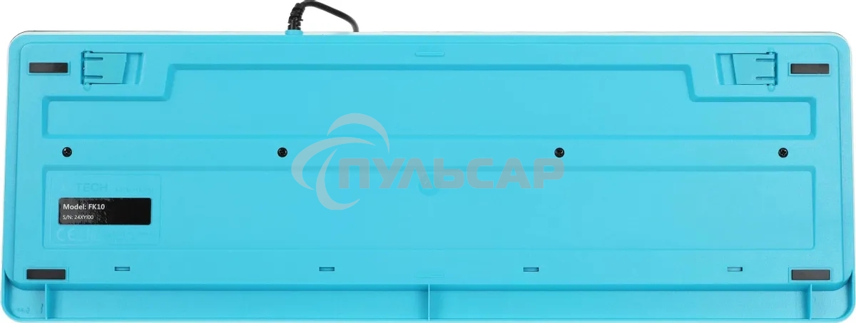 Клавиатура проводная A4Tech Fstyler FK10, USB, черный/синий