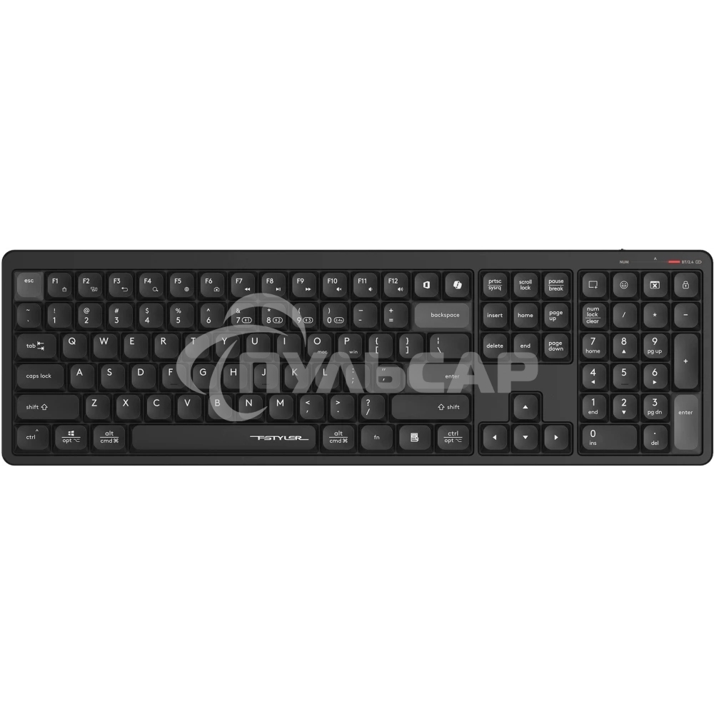 Клавиатура беспроводная A4Tech Fstyler FBX55C черный USB BT/Radio slim Multimedia (FBX55C)