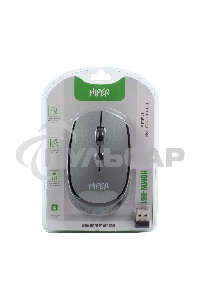 Мышь беспроводная HIPER HOMW-081 серый, 1600 dpi, радиоканал, USB, кнопки - 4