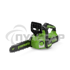 Цепная пила аккумуляторная GreenWorks GD24CS30K4, 24V, 30см, бесщеточная, c АКБ 4 А·ч и ЗУ (2007007UB)