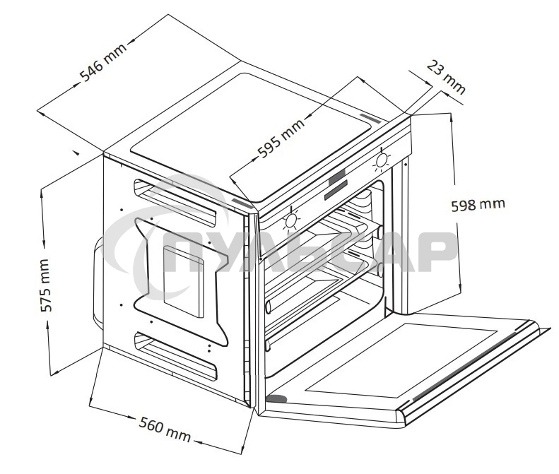 Духовой шкаф HIBERG VM 6193 W белый