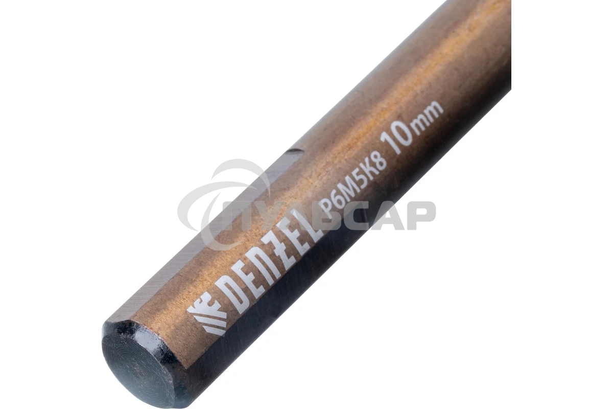 Набор сверл по металлу Denzel 1-10 мм, Р6М5К8-TiN, Golden Tip, 19 шт 723008