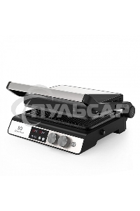 Электрический гриль BQ GR3002 Black-Steel. Мощность:2000 Вт /STONE Non-Stick Мраморное антипригарное покрытие / Съемные панели легкая очистка / 3 в 1 гриль, барбекю, духовка / ГРИЛЬ жарьте стейки и бифштексы ребрышки и крылышки / БАРБЕКЮ обжаривайте ломти