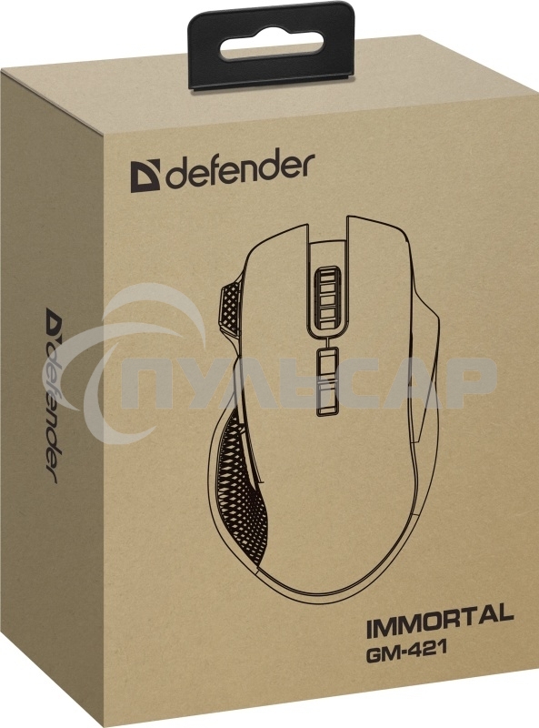 Мышь беспроводная/проводная Defender Iммortal GM-421 белый, 10000 dpi, радиоканал, Bluetooth, USB, кнопки - 9