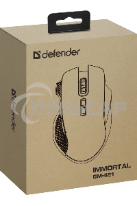 Мышь беспроводная/проводная Defender Iммortal GM-421 белый, 10000 dpi, радиоканал, Bluetooth, USB, кнопки - 9