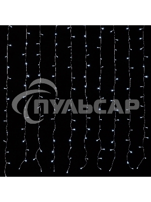 Гирлянда светод. Funray Занавес CL-200W, 2,1*1,5м, 200LED, хол.белый, прозрачный шн. 1,5м,220в, IP20