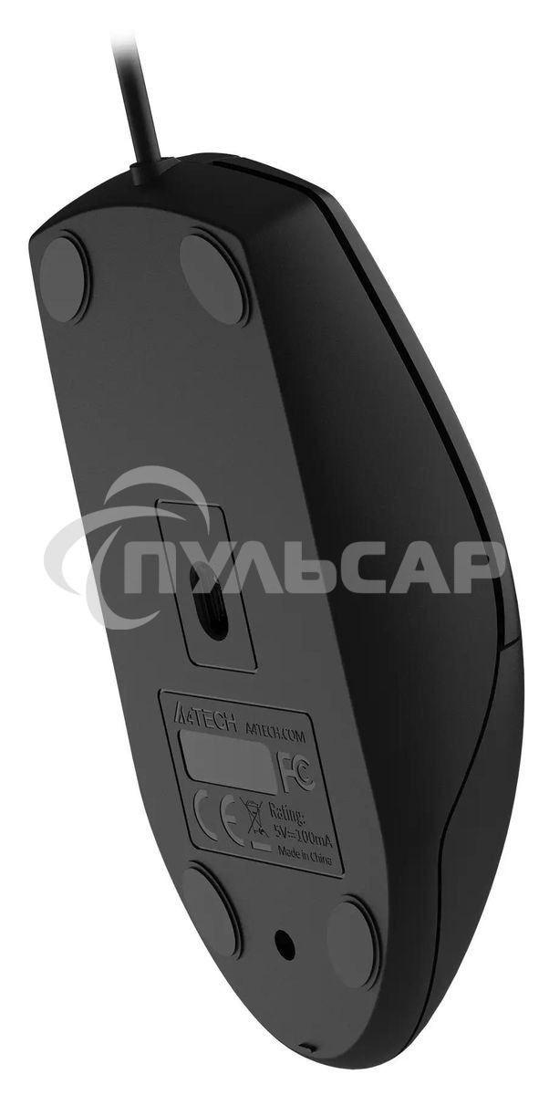Мышь проводная A4Tech OP-330 черный, 1200 dpi, USB, кнопки - 3