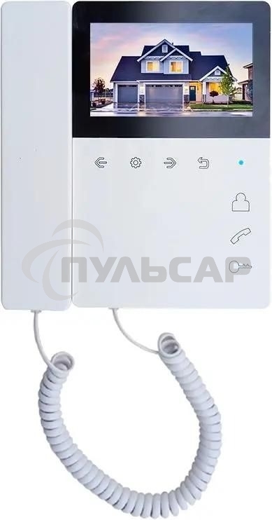 Видеодомофон Tantos Elly белый с трубкой