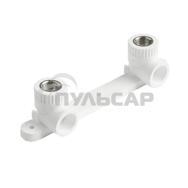 Планка монтажная с водорозетками полипропиленовая PRO AQUA PA280012P 25 х 1/2' ВР для смесителя белая PRO AQUA