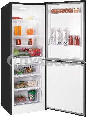 Холодильник Nordfrost NRB 131 B черный двухкамерный 170/100 л морозилка снизу, капельная система