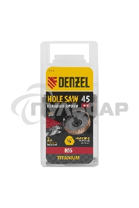 Коронка по металлу Denzel HSS, 45 мм, нитридтитановое покрытие