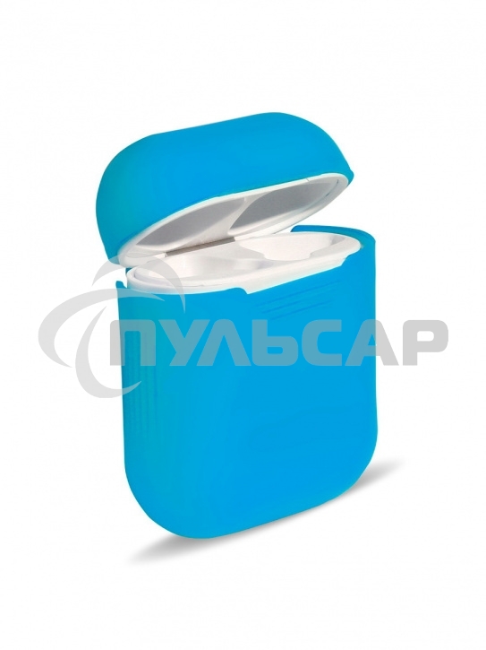 Силиконовый кейс для TWS наушников AirPods, голубой (SBECASE-001S-BU)