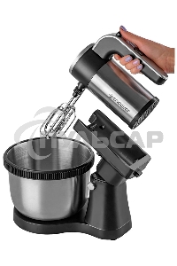 Миксер Endever Sigma-12 c чашей, черный/стальной, 800 Вт, 2 вида насадок, 5 скоростей