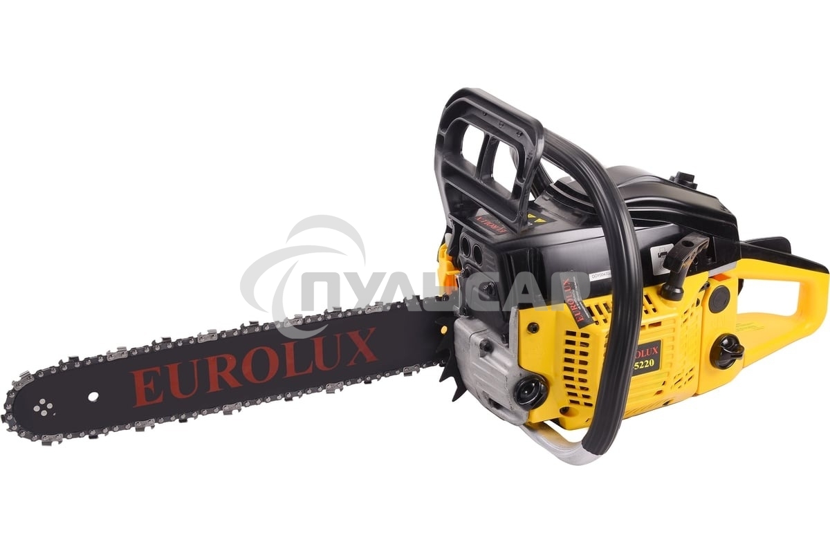 Бензопила Eurolux GS-5220 2400 Вт,Длина шины мм / дюймы 505 / 20” Объем двигателя см3 52 70/6/8