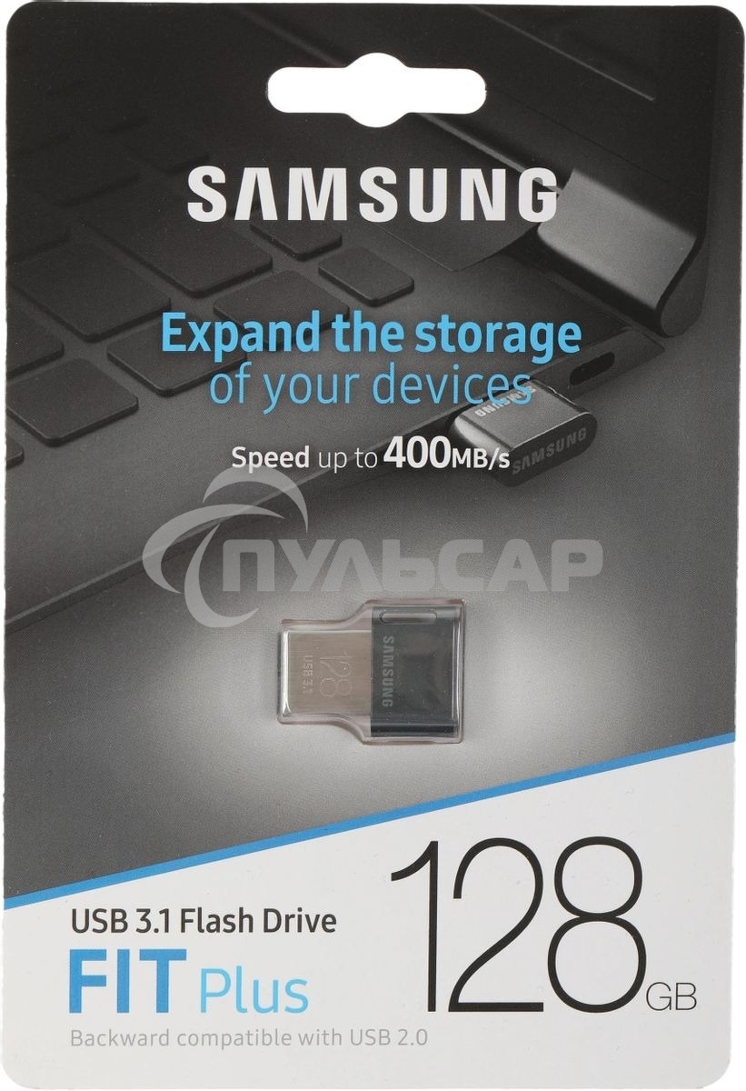 Флешка USB R/W Samsung FIT Plus, 128 Gb USB 3.1, 300 Mb/s