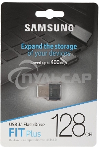 Флешка USB R/W Samsung FIT Plus, 128 Gb USB 3.1, 300 Mb/s