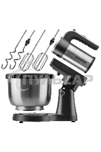 Миксер Endever Sigma-12 c чашей, черный/стальной, 800 Вт, 2 вида насадок, 5 скоростей