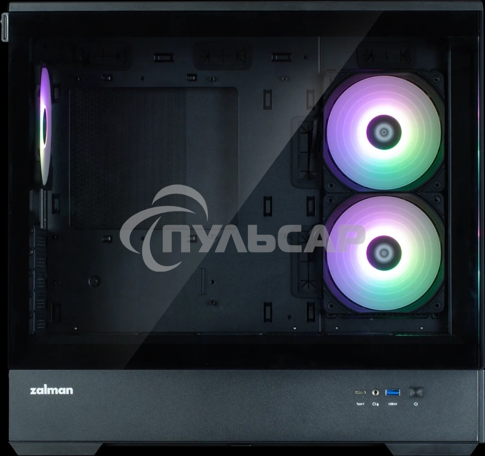 Компьютерный корпус ZALMAN P30 V2, MATX, черный, WINDOW, 2x3.5