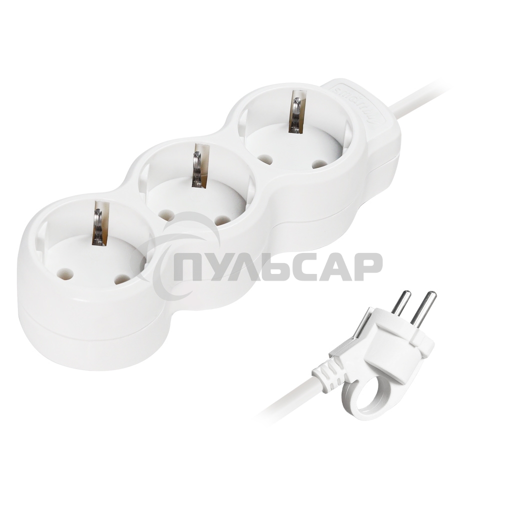 Удлинитель Smartbuy (SBE-16-3-05m-Z) 3 гн х 5,0 м белый