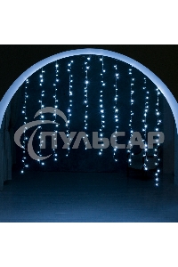 Гирлянда светод. Funray Занавес CL-200W, 2,1*1,5м, 200LED, хол.белый, прозрачный шн. 1,5м,220в, IP20