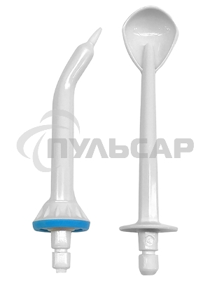 Набор универсалных сменных насадок QUMO QHI-1 (пародонтальная насадка + насадка для очистки языка) для ирригаторов полости рта 