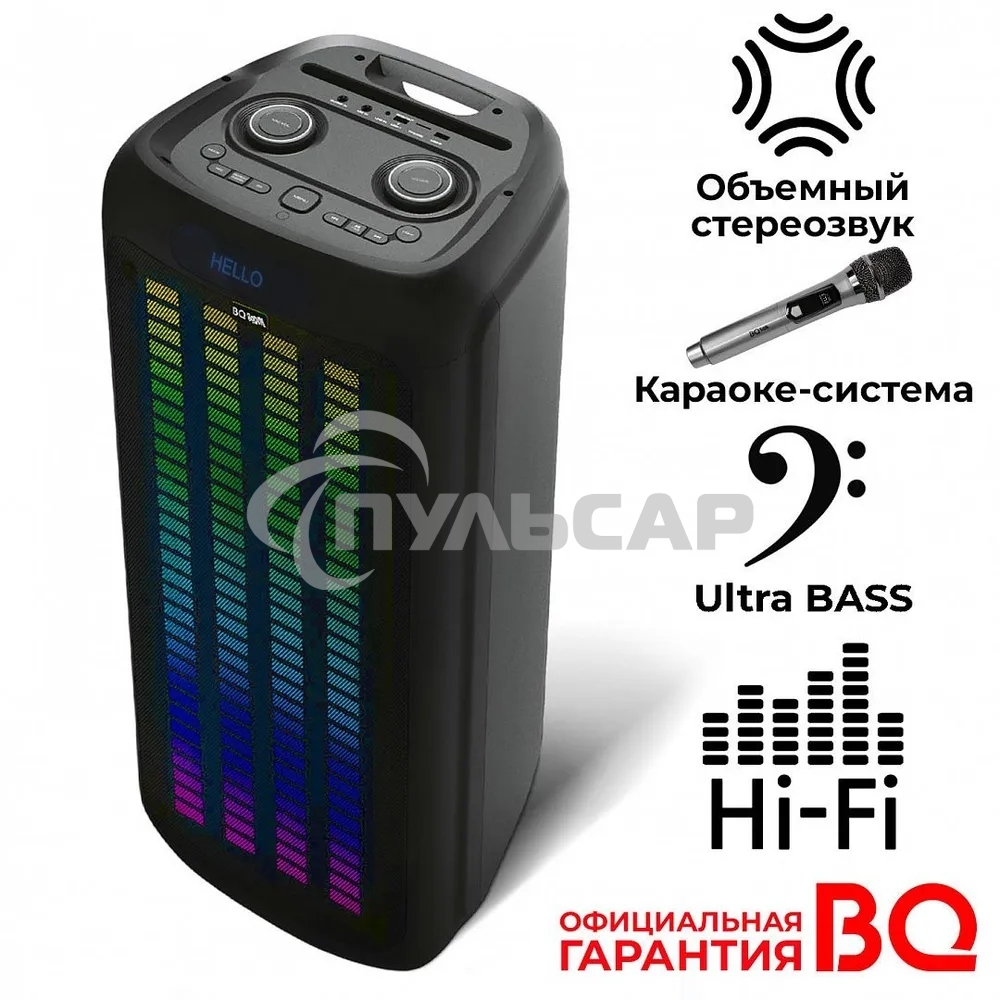Портативная Bluetooth-колонка BQ PBS2010 черный 100 Вт