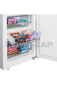 Встраиваемый холодильник Maunfeld MBF193SLFWGR Inverter белый двухкамерный 229/76 л морозилка снизу