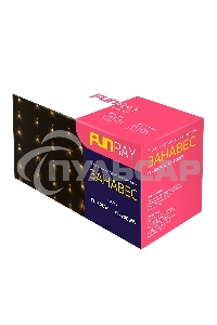 Гирлянда светод. Funray Занавес CL-200W, 2,1*1,5м, 200LED, хол.белый, прозрачный шн. 1,5м,220в, IP20