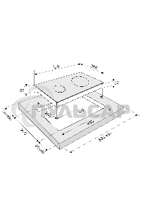 Индукционная варочная панель Krona ERDE 30 BL 2BFTS черный