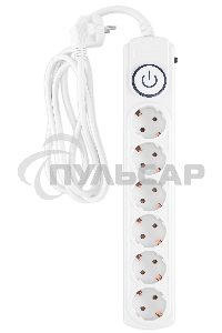 Сетевой фильтр Ippon BK-6-EU-1.8-10-W 1.8м (6 розеток) белый (коробка)