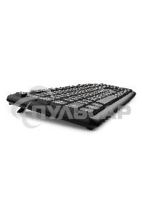 Клавиатура проводная Гарнизон GK-100L, мембранная, 104 клавиш, защита от брызг, кабель 1.8м, черная